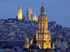 The Sacred Heart Basilica in the Distance Montmartre Paris France